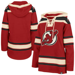 New Jersey Devils '47 Women's Superior Lacer Pullover Hoodie - Red Jerseys