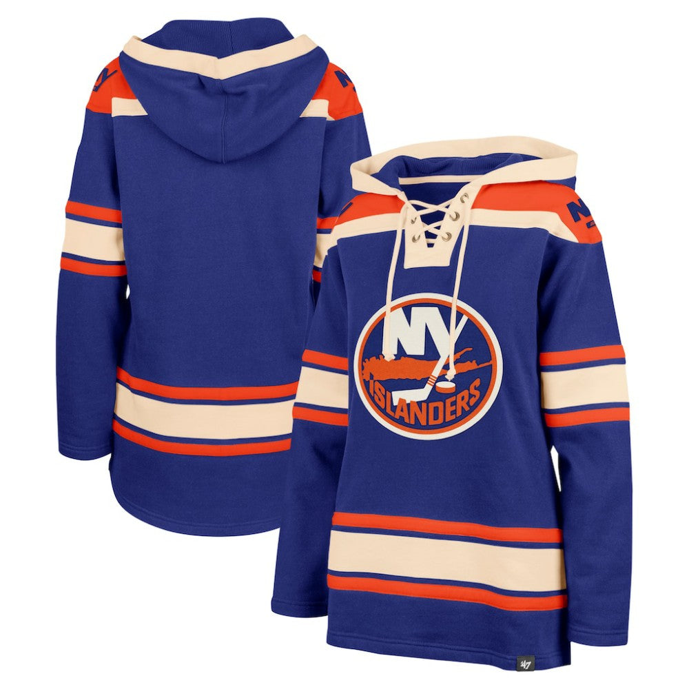 New York Islanders '47 Women's Superior Lacer Pullover Hoodie - Royal Hoodies