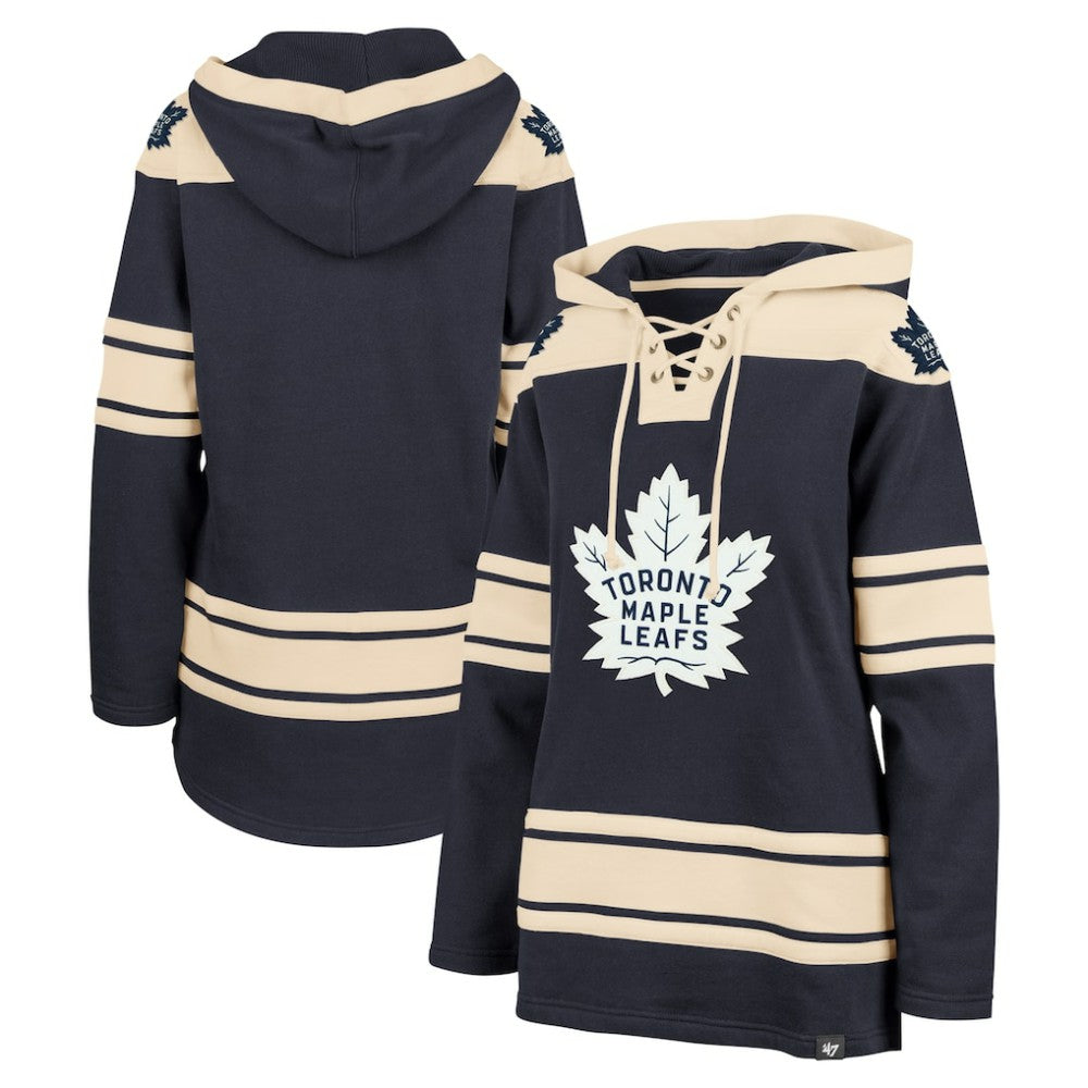 Toronto Maple Leafs '47 Women's Superior Lacer Pullover Hoodie - Navy Hoodies