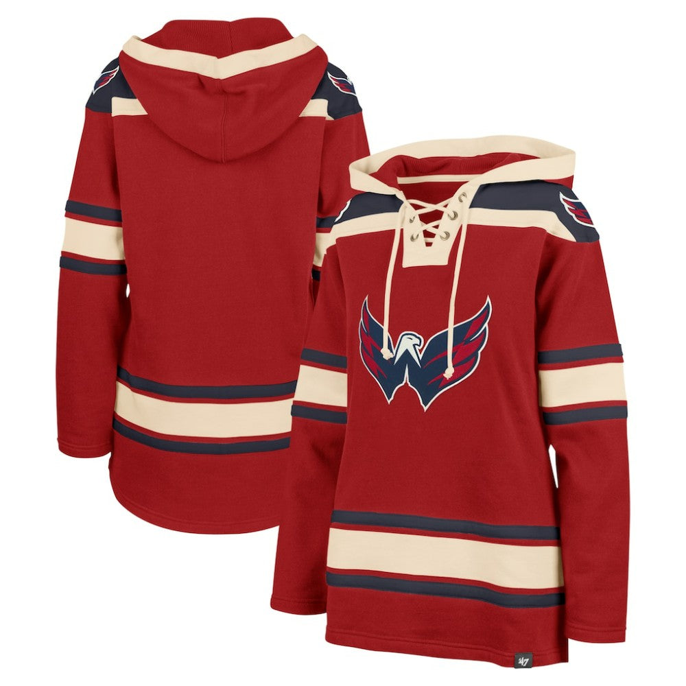 Washington Capitals '47 Women's Superior Lacer Pullover Hoodie - Red Hoodies