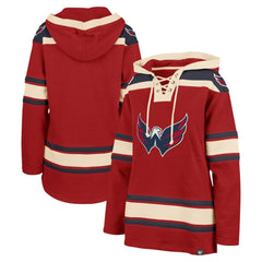 Washington Capitals '47 Women's Superior Lacer Pullover Hoodie - Red Hoodies