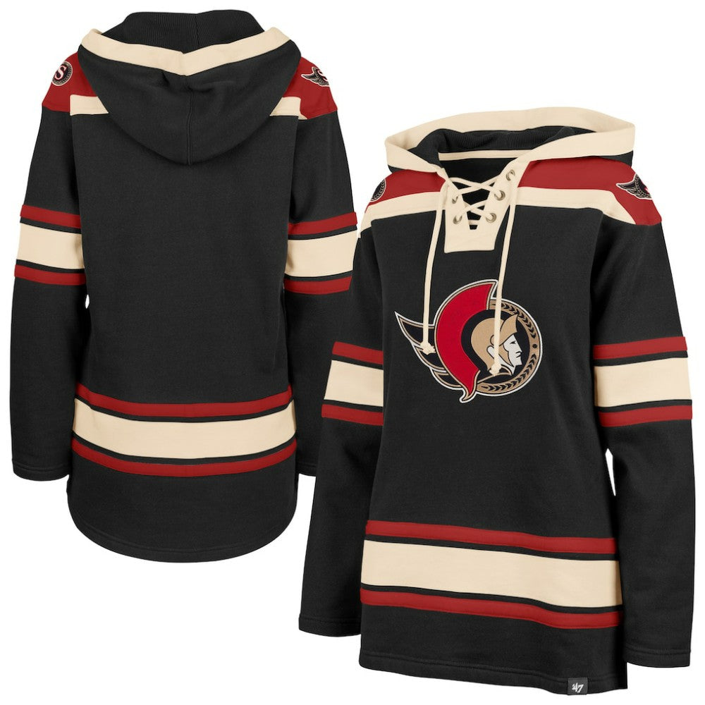 Ottawa Senators '47 Women's Superior Lacer Pullover Hoodie - Black Hoodies