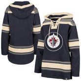 Winnipeg Jets '47 Women's Superior Lacer Pullover Hoodie - Navy Hoodies
