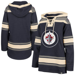 Winnipeg Jets '47 Women's Superior Lacer Pullover Hoodie - Navy Hoodies
