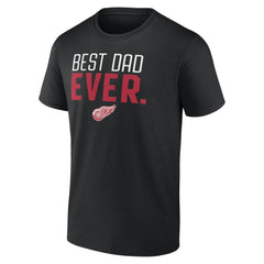 Detroit Red Wings Best Dad Ever T-Shirt - Black T-shirts