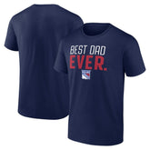 New York Rangers Best Dad Ever T-Shirt - Navy T-shirts