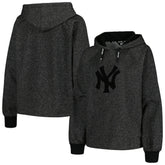 New York Yankees DKNY Sport Women's Debbie Dolman Raglan Pullover Hoodie Black