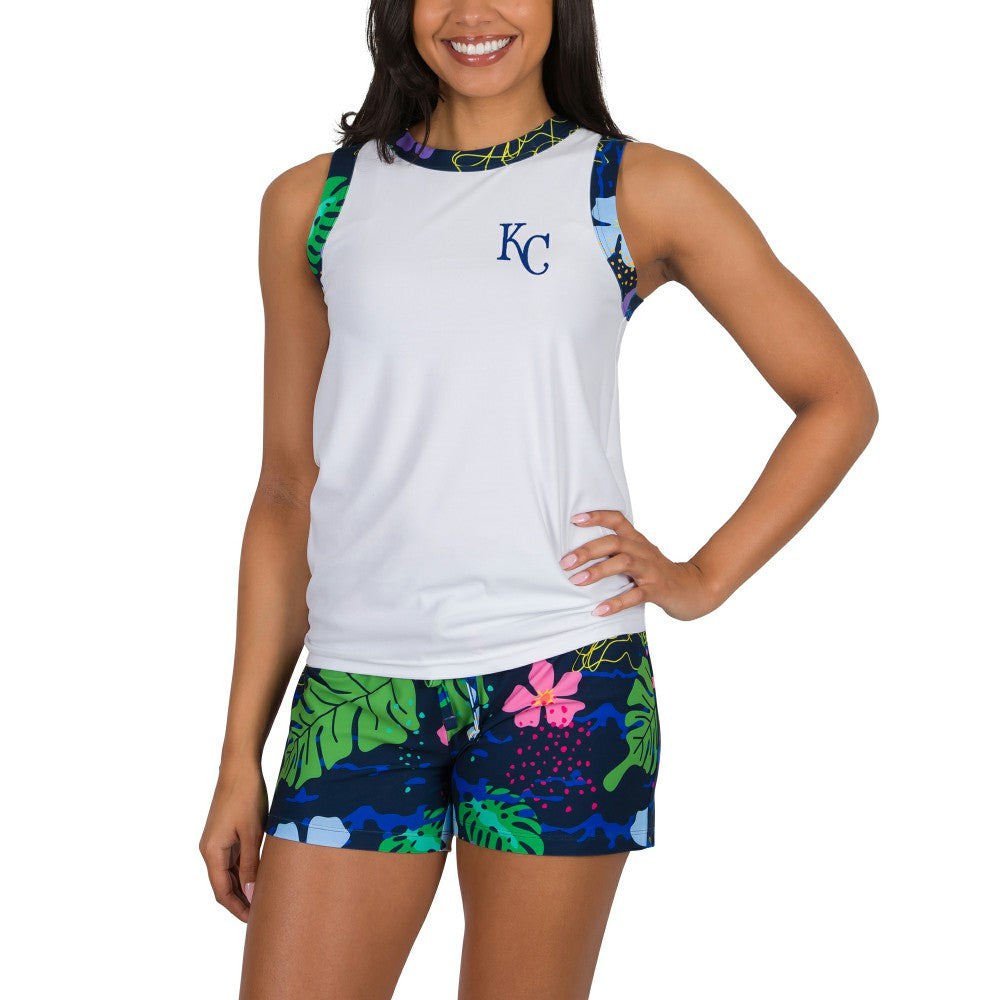 Kansas City Royals Concepts Sport Women's Roamer Knit Tank Top & Shorts Set White