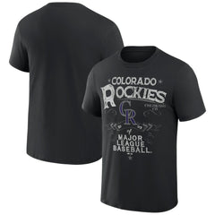 Colorado Rockies Darius Rucker Collection Beach Splatter T-Shirt Black