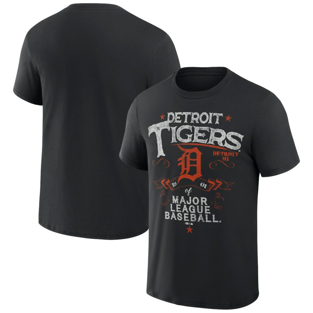 Detroit Tigers Darius Rucker Collection Beach Splatter T-Shirt Black