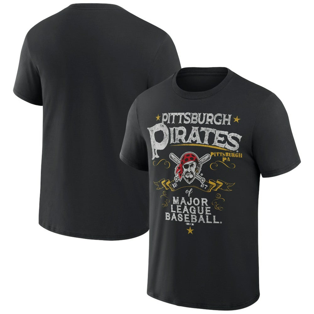 Pittsburgh Pirates Darius Rucker Collection Beach Splatter T-Shirt Black