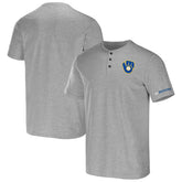 Milwaukee Brewers Darius Rucker Collection Henley T-Shirt Heather Gray