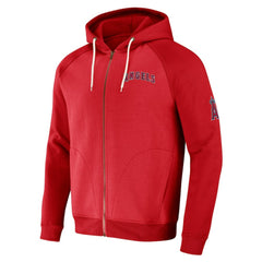 Los Angeles Angels Darius Rucker Collection Raglan Full-Zip Hoodie Red