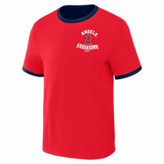 Los Angeles Angels Darius Rucker Collection Two-Way Ringer Reversible T-Shirt Red/Navy