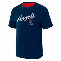 Los Angeles Angels Darius Rucker Collection Two-Way Ringer Reversible T-Shirt Red/Navy