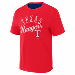 Texas Rangers Darius Rucker Collection Two-Way Ringer Reversible T-Shirt Royal/Red