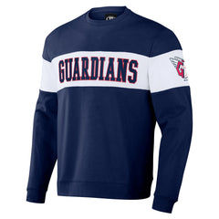 Cleveland Guardians Darius Rucker Collection Stripe Pullover Sweatshirt Navy
