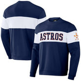 Houston Astros Darius Rucker Collection Stripe Pullover Sweatshirt Navy