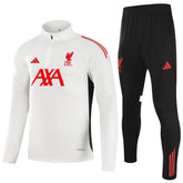 Kids Liverpool 1/4 Zipper Sweat Kit(Top+Pants) White 2025/26