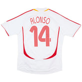 Alonso #14 Retro Spain Away Jersey World Cup 2006