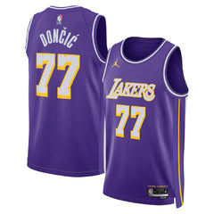 Unisex Los Angeles Lakers Luka Dončić #77 Purple Swingman Jersey - Statement Edition