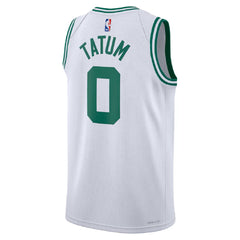 Unisex Boston Celtics Jayson Tatum #0 White Swingman Jersey - Association Edition