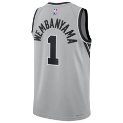 Unisex San Antonio Spurs Victor Wembanyama #1 Silver Swingman Jersey - Statement Edition