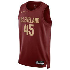 Unisex Cleveland Cavaliers Donovan Mitchell #45 Wine Swingman Jersey - Icon Edition