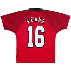 Keane #16 Retro Manchester United Home Jersey 1996/98