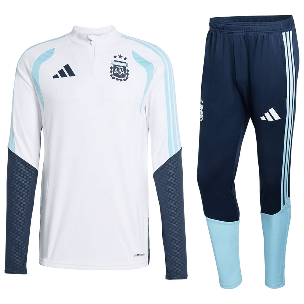 Argentina Zipper Sweatshirt Kit(Top+Pants) White 2026