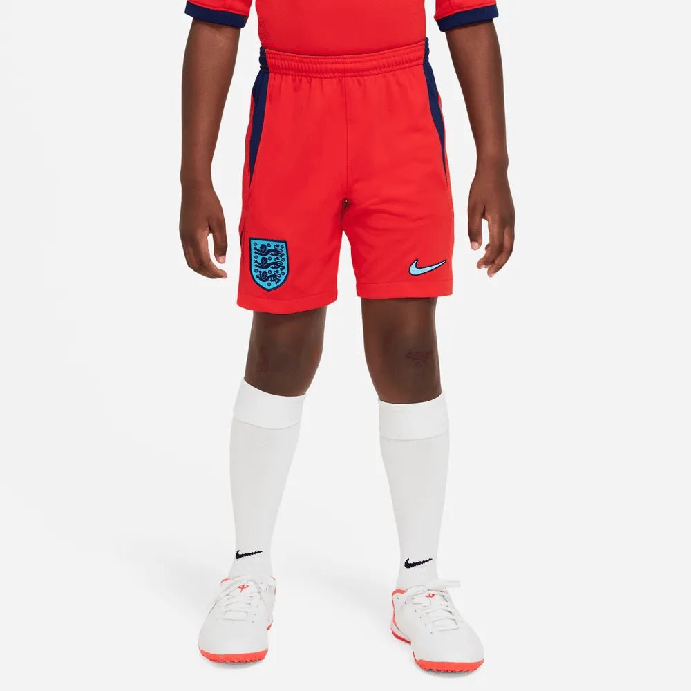 2022-23 England Youth Away Soccer Short Red-Blue Void