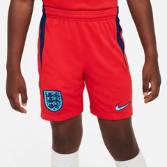 2022-23 England Youth Away Soccer Short Red-Blue Void