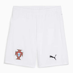 2025-26 Portugal Men's Stadium Away Soccer Shorts Puma White-Puma Black