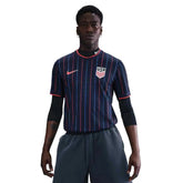 2025 USA Men's Authentic Away Soccer Jersey Obsidian/Challenge Red