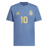 2026 Argentina Men's Messi Name And Number Tee Crew Blue