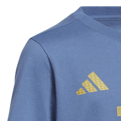 2026 Argentina Youth Messi Name And Number Tee Crew Blue