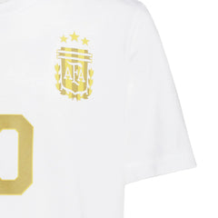 2026 Argentina Youth Messi Name And Number Tee White