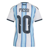 2026 Argentina Women's Stadium Home Messi #10 Soccer Jersey White / Icey Blue / Light Blue