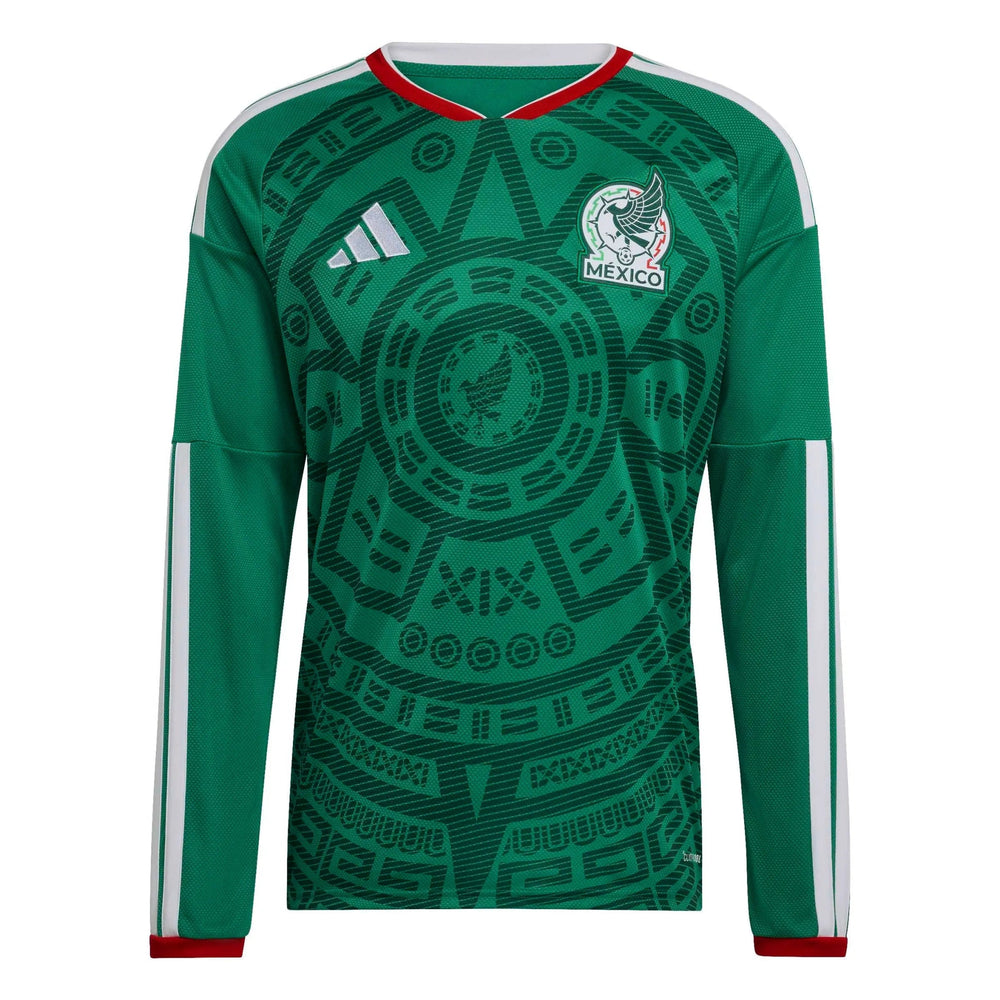 2026 Mexico Men's Stadium Home Long-Sleeve Soccer Jersey Bold Green