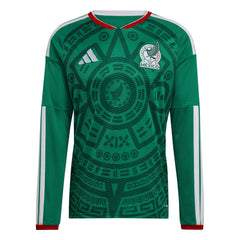 2026 Mexico Men's Stadium Home Long-Sleeve Soccer Jersey Bold Green