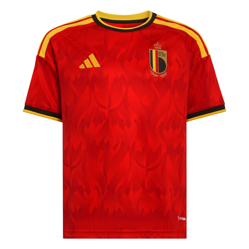 2026 Belgium Youth Stadium Home Soccer Jersey Red / Bold Gold