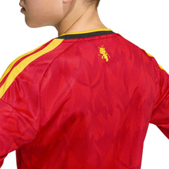 2026 Belgium Youth Stadium Home Soccer Jersey Red / Bold Gold