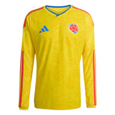 2026 Colombia Men's Authentic Home Long-Sleeve Soccer Jersey Impact Yellow