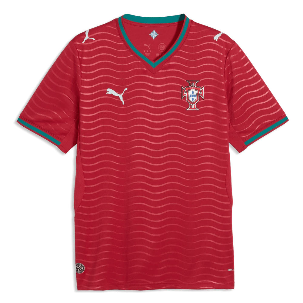 2026 Portugal Men's Stadium Home Soccer Jersey Club Red-Green Lagoon