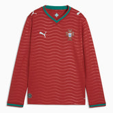 2026 Portugal Youth Stadium Home Long-Sleeve Jersey Club Red-Green Lagoon