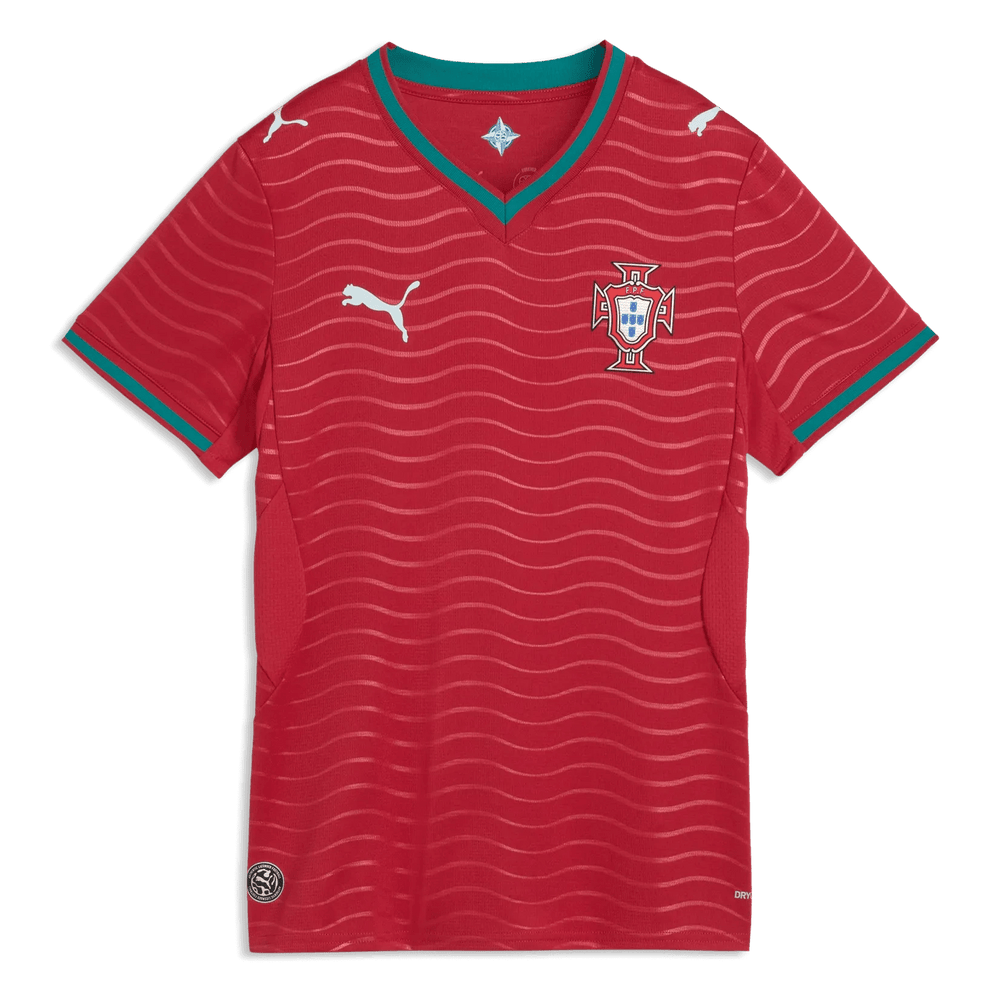 2026 Portugal Women's Stadium Home Soccer Jersey Club Red-Green Lagoon