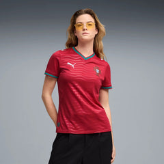 2026 Portugal Women's Stadium Home Soccer Jersey Club Red-Green Lagoon