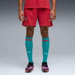 2026 Portugal Men's Stadium Home Shorts Club Red-Green Lagoon