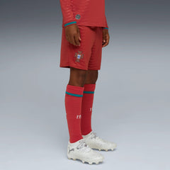 2026 Portugal Youth Stadium Home Shorts Club Red-Green Lagoon