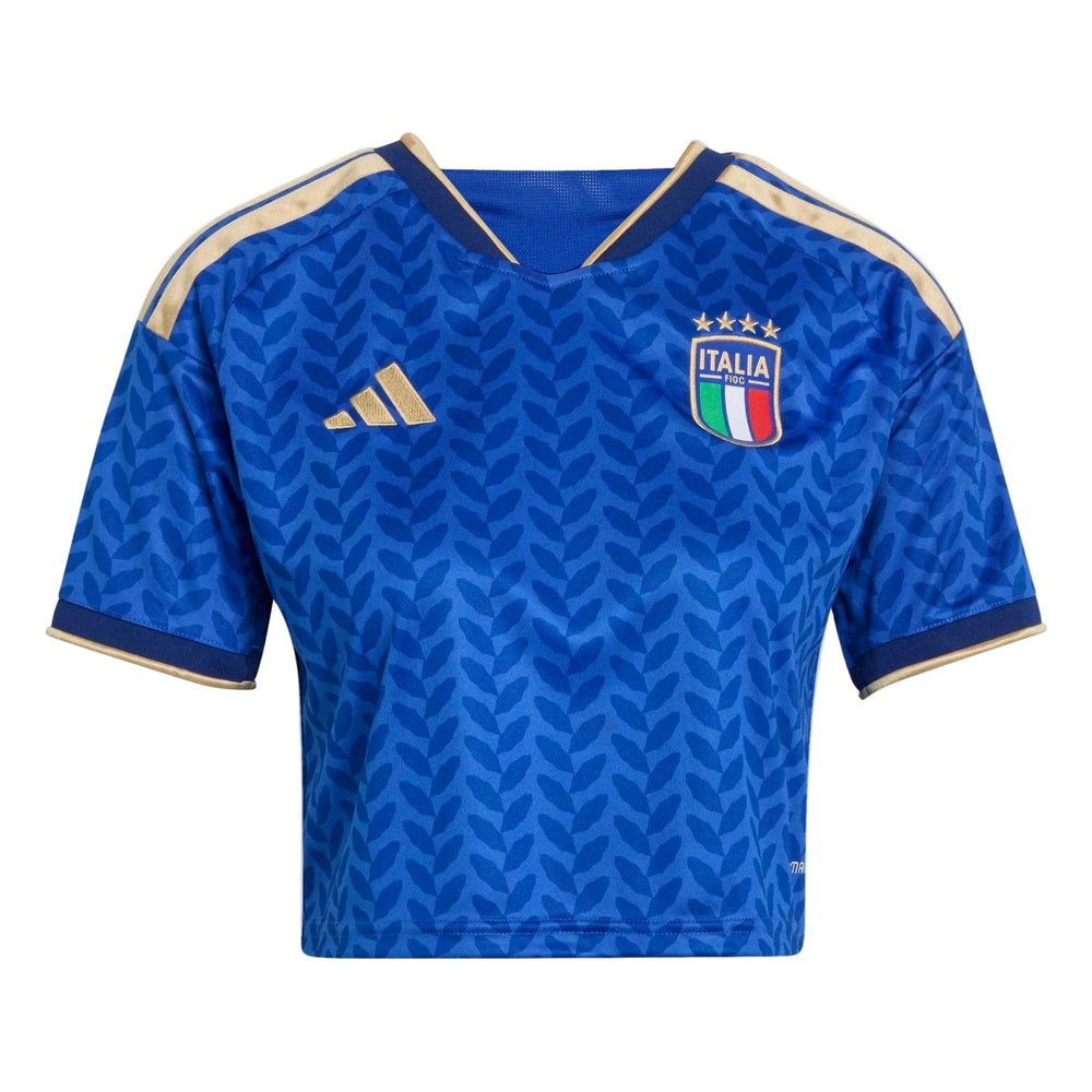 2026 Italy Women's Stadium Home Cropped Soccer Jersey Bold Blue